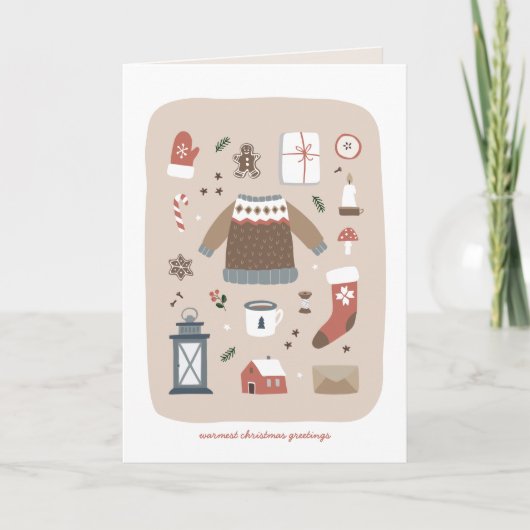 Scandinavische kerstfeestdag Kaart Noordse Warmest (Voorkant)