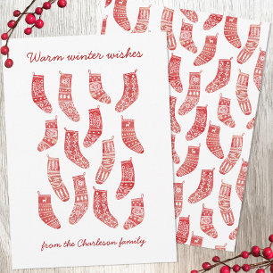 Scandinavische kerstfeestdagen feestdagenkaart