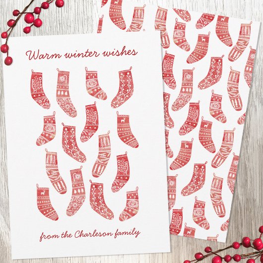 Scandinavische kerstfeestdagen feestdagenkaart