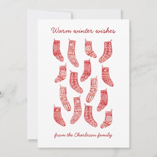 Scandinavische kerstfeestdagen feestdagenkaart (Voorkant)