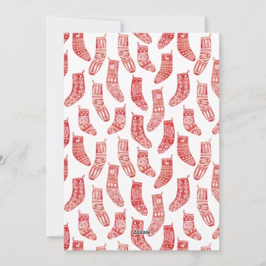 Scandinavische kerstfeestdagen feestdagenkaart (Achterkant)