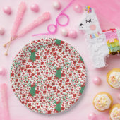 Scandinavische kerstflessenpatronen met Antlers Papieren Bordje (Feest)