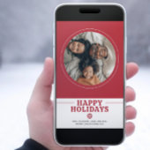 Scandinavische kerstfoto gepersonaliseerd feestdagenkaart