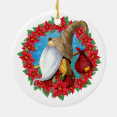 Scandinavische kerstfoto keramisch ornament (Achterkant)