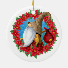 Scandinavische kerstfoto keramisch ornament
