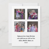 Scandinavische kerstfoto's feestdagenkaart (Achterkant)