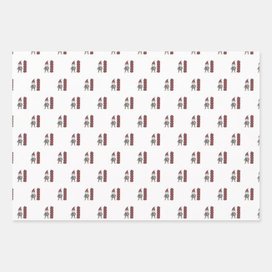 Scandinavische kerstgenote Tomten Inpakpapier Vel