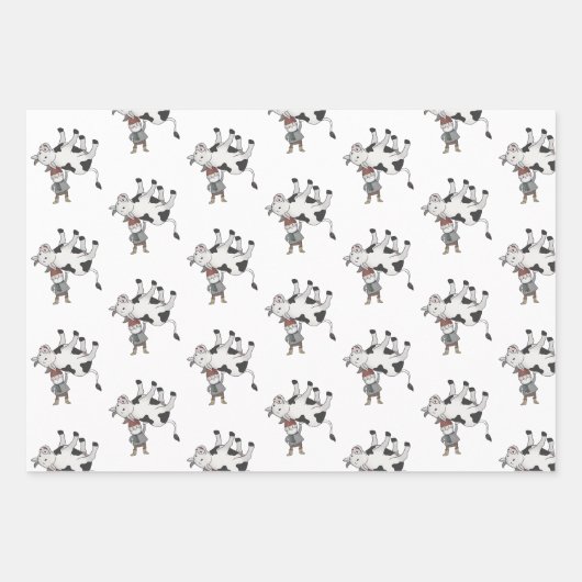 Scandinavische kerstgenote Tomten   Inpakpapier Vel (Voorkant 2)