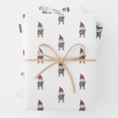 Scandinavische kerstgenote Tomten Inpakpapier Vel