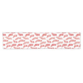 Scandinavische kerstgerechten Rood en Wit Patroon Korte Tafelloper (Horizontaal)