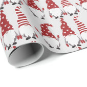 Scandinavische kerstgnomen cadeaupapier (Rol Hoek)