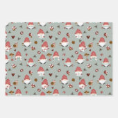 Scandinavische kerstgnomen inpakpapier vel (Voorkant 2)