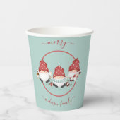 Scandinavische kerstgnomen papieren bekers (Voorkant)