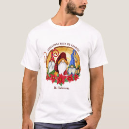 Scandinavische kerstgnomen t-shirt