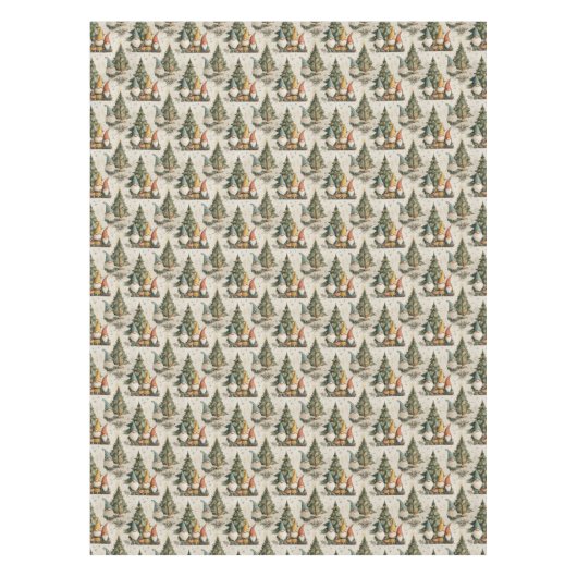 Scandinavische kerstgnomen tafelkleed (Voorkant)