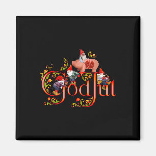 Scandinavische Kerstgod Jul Marsepeinen Varken  Magneet