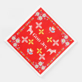 Scandinavische kerstgod jul napkins servet (Hoek)