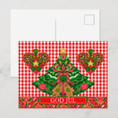 Scandinavische kerstgroet met aangepaste tekst feestdagenkaart (Voorkant / Achterkant)