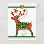 Scandinavische kerstgroet met aangepaste tekstruim feestdagenkaart (Voorkant)