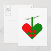 Scandinavische kerstharten feestdagenkaart (Voorkant / Achterkant)