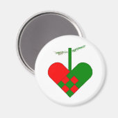 Scandinavische Kerstharten Magneet (Voorkant / Achterkant)