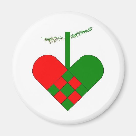 Scandinavische Kerstharten Magneet (Voorkant)