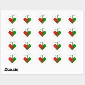 Scandinavische Kerstharten Ronde Sticker (Vel)