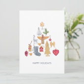 Scandinavische kerstkaart (Staand voorkant)