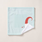 Scandinavische kerstkabouters vakantie bad handdoek (Wasdoekje)