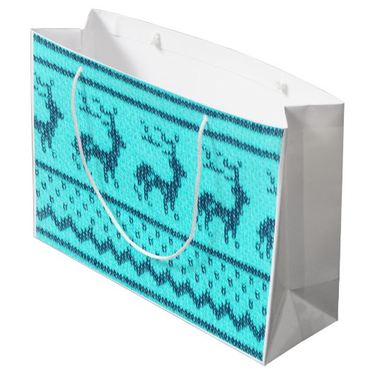 Scandinavische kerstkeuken groot cadeauzakje (Achterkant Gekanteld)