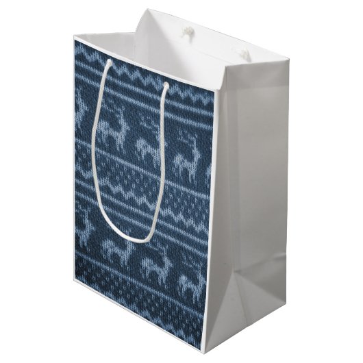 Scandinavische kerstkeuken medium cadeauzakje (Voorkant Gekanteld)