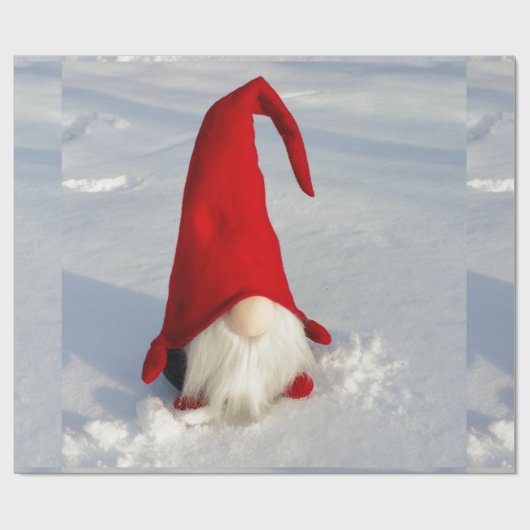 Scandinavische kerstkoepel cadeaupapier (Vlak)