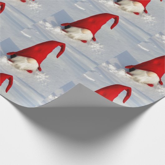 Scandinavische kerstkoepel cadeaupapier (Hoek)