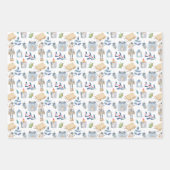 Scandinavische kerstkoepel inpakpapier vel (Voorkant 3)