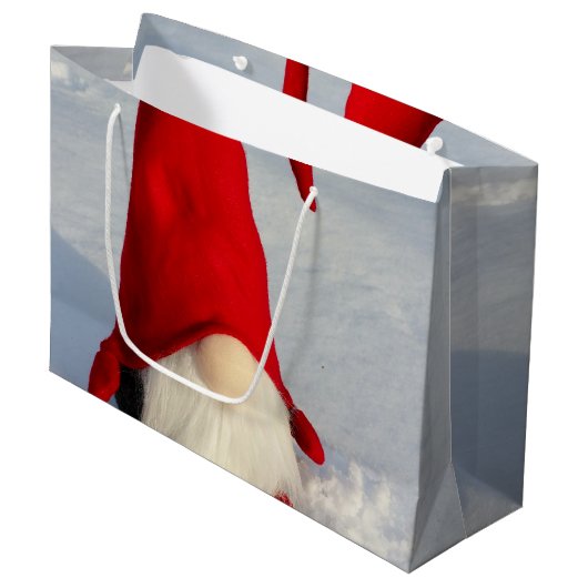 Scandinavische kerstkoepel large cadeautasje (Voorkant Gekanteld)