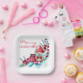 Scandinavische kerstkoepel papieren bordje (Feest)