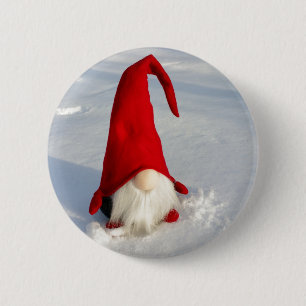 Scandinavische kerstkoepel ronde button 5,7 cm
