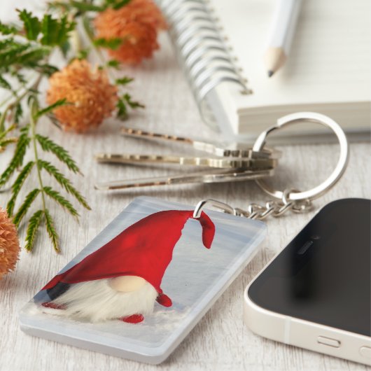 Scandinavische kerstkoepel sleutelhanger (Voorkant Rechts)