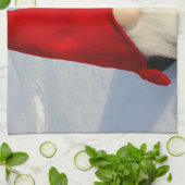 Scandinavische kerstkoepel theedoek (Gevouwen)