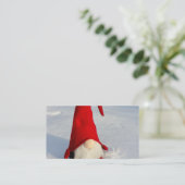 Scandinavische kerstkoepel visitekaartje (Staand voorkant)