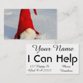 Scandinavische kerstkoepel visitekaartje (Voorkant / Achterkant)