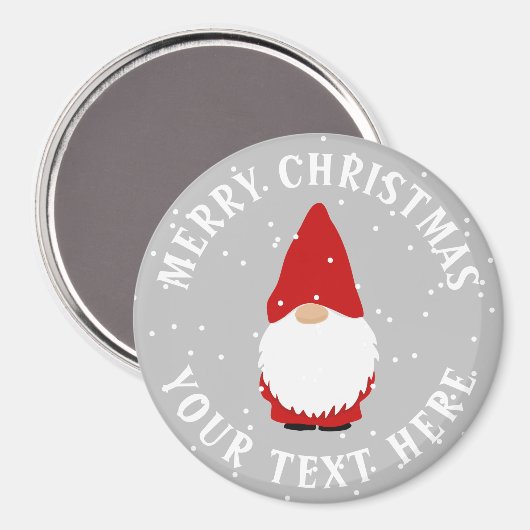 Scandinavische kerstkoepelkoelkast magneet (Voorkant / Achterkant)