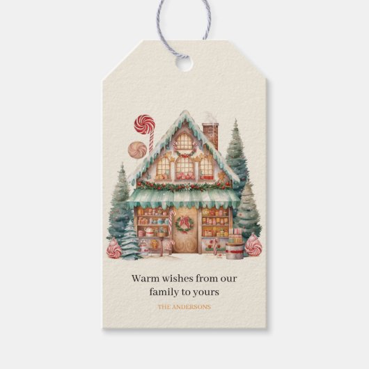 Scandinavische Kerstmagie Cadeaulabel (Voorkant)