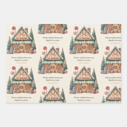 Scandinavische Kerstmagie Inpakpapier Vel (Voorkant)