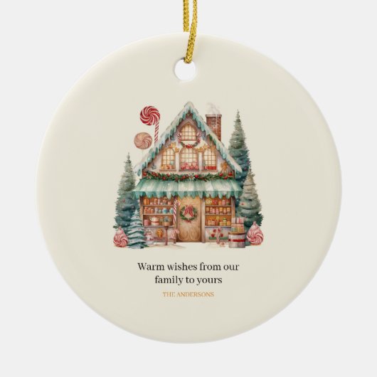 Scandinavische Kerstmagie Keramisch Ornament (Voorkant)