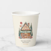 Scandinavische Kerstmagie Papieren Bekers (Achterkant)