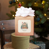 Scandinavische Kerstmagie Vierkante Sticker