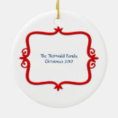 Scandinavische Kerstmis Dala Horse God Jul! Person Keramisch Ornament (Achterkant)