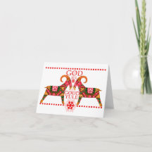 Scandinavische Kerstmis Jul Bock Vouw Wenskaart