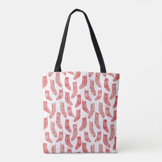 Scandinavische kerstmis tote bag (Achterkant)